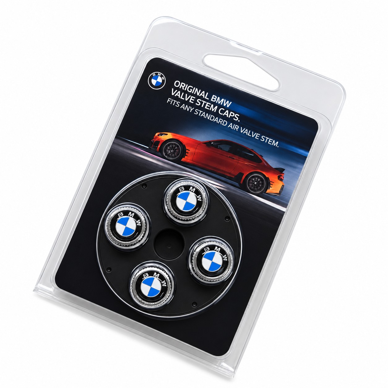 Picture of Genuine BMW Valve Stem Caps Roundel Logo Bmw (pack of 4) 36-11-0-421-544